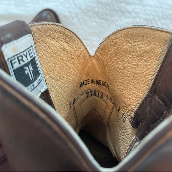 FRYE Stitched Billy Short Cowgirl Boot/Bootie Sz 7 EUC - Picture 8 of 9